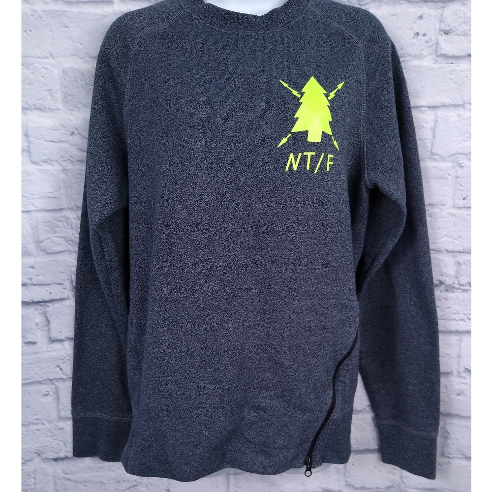 Vintage Nike Track and Field Tree Side Zip Sweatshirt S